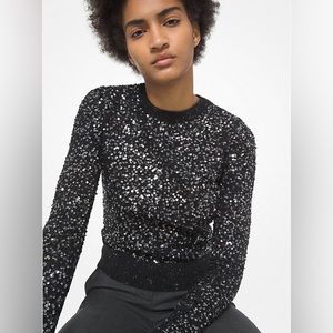 Michael Kors Collection Tweed sequin sweater